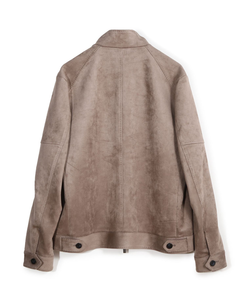 MEN'S BIGI フェイクスエードダンボール ライダースジャケット＜ストレッチ＞ グレー系その他