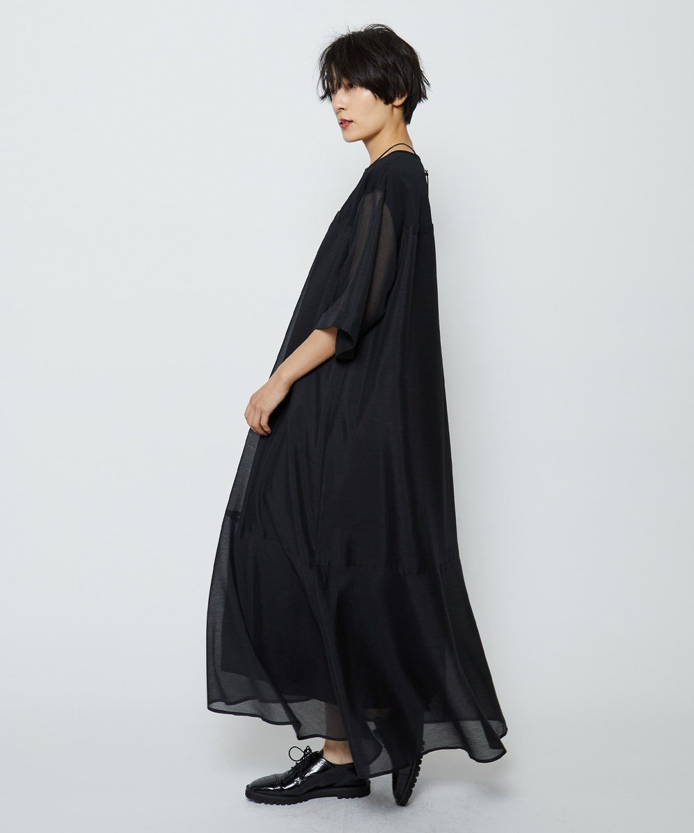 feerique シアーボイル×天竺ワンピース ブラック