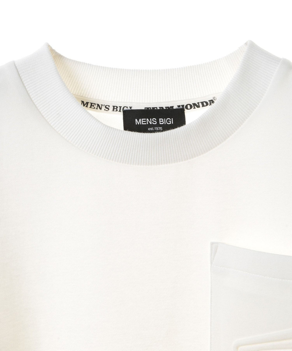 MEN'S BIGI 【HONDA / ホンダ】別注 バイクエンブレムポケットTEE ホワイト