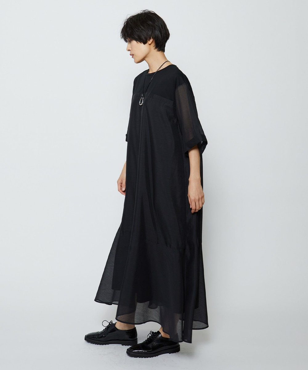 feerique シアーボイル×天竺ワンピース ブラック