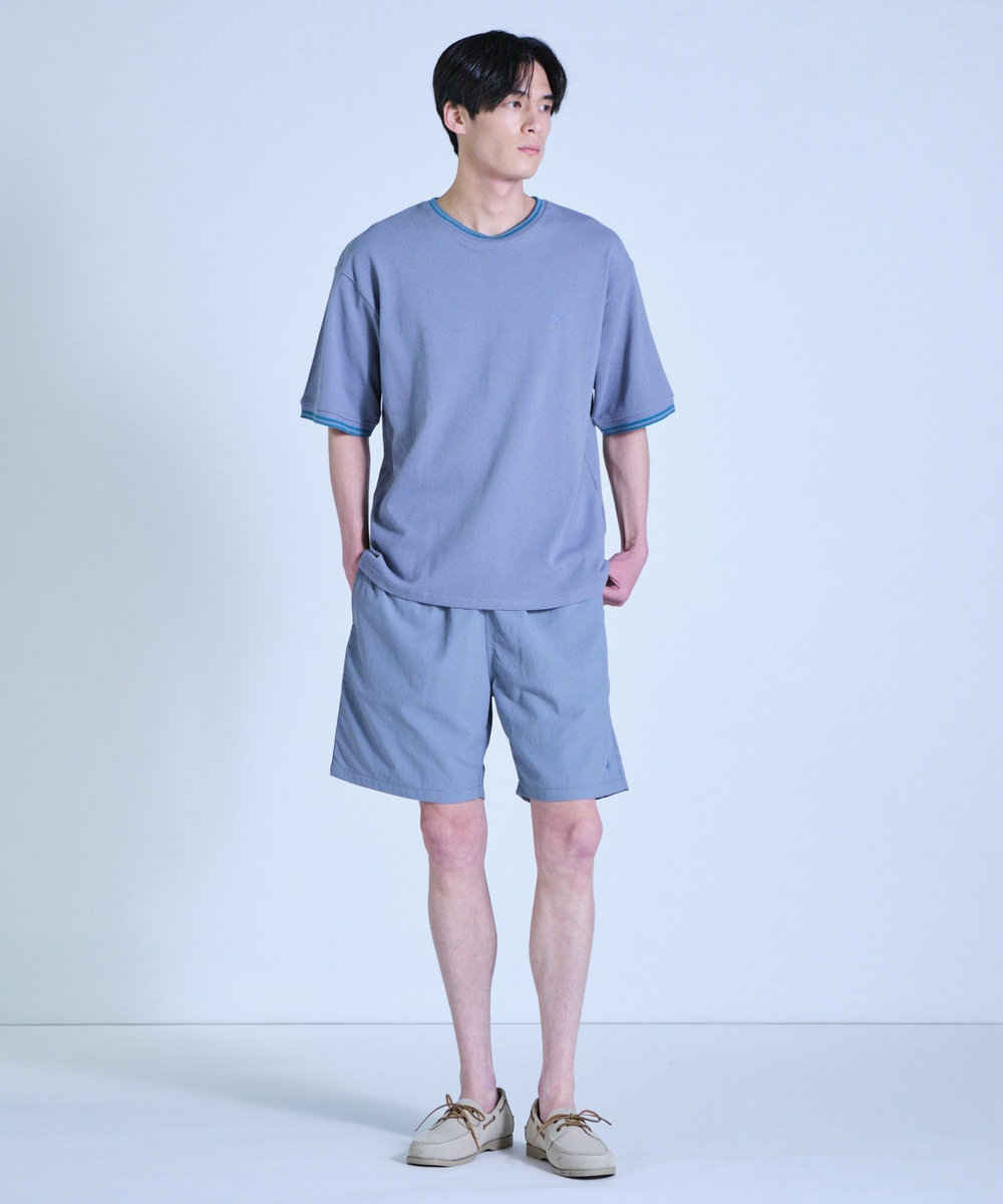 UNION STATION 【BEVERLY HILLS POLO CLUB】別注 コットンロゴ刺繍T サックスブルー