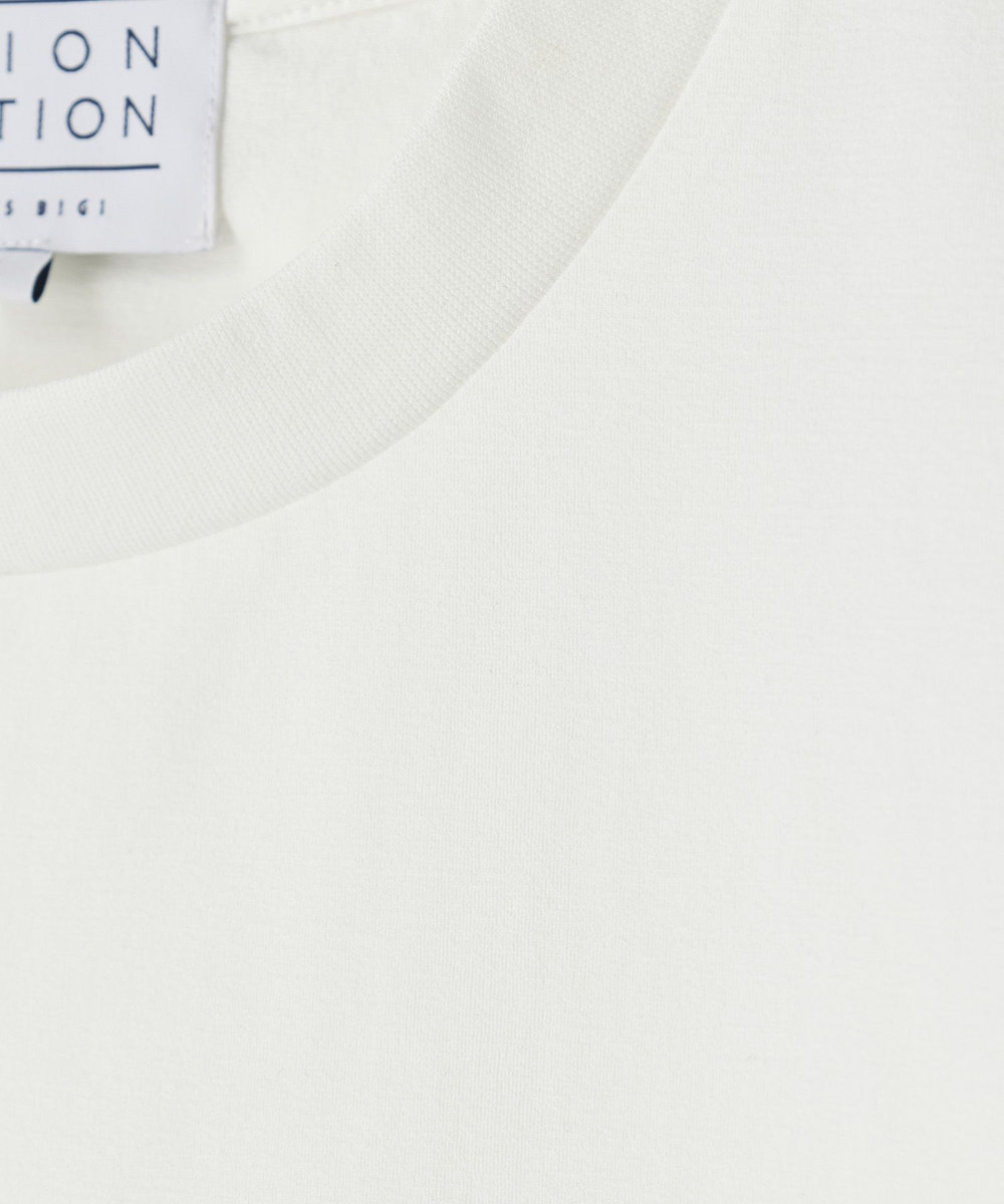 UNION STATION ペーパータッチドローコードTシャツ＜ストレッチ・速乾・マシンウォッシャブル・イージーケア接触冷感＞ ホワイト