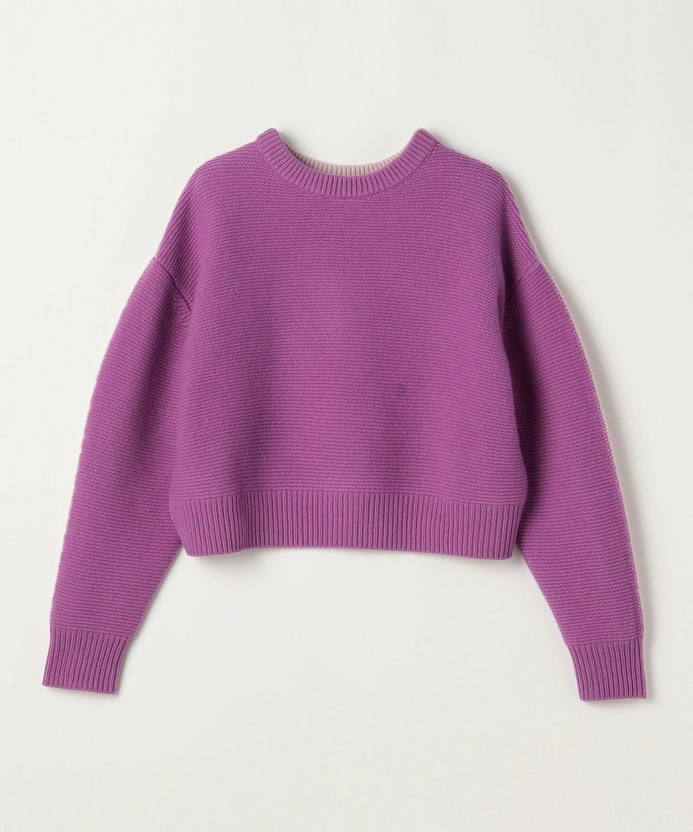 MOGA ANNUAL×MOGA　ウールカシミヤバイカラープルオーバー パープル