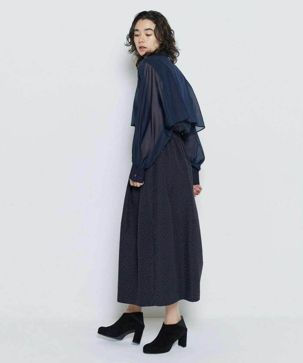 feerique ジャガードコクーンスカート ネイビー