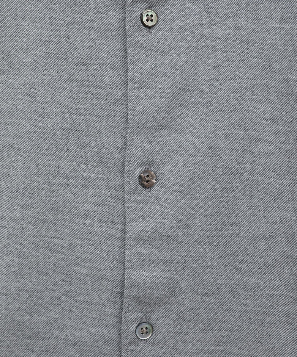 MEN'S BIGI フランネルフレンチフロントカジュアルシャツ グレー