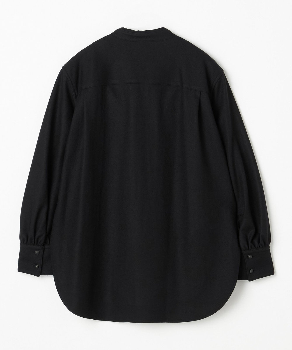 L'EQUIPE GREEN ミルドウールロングシャツ ブラック