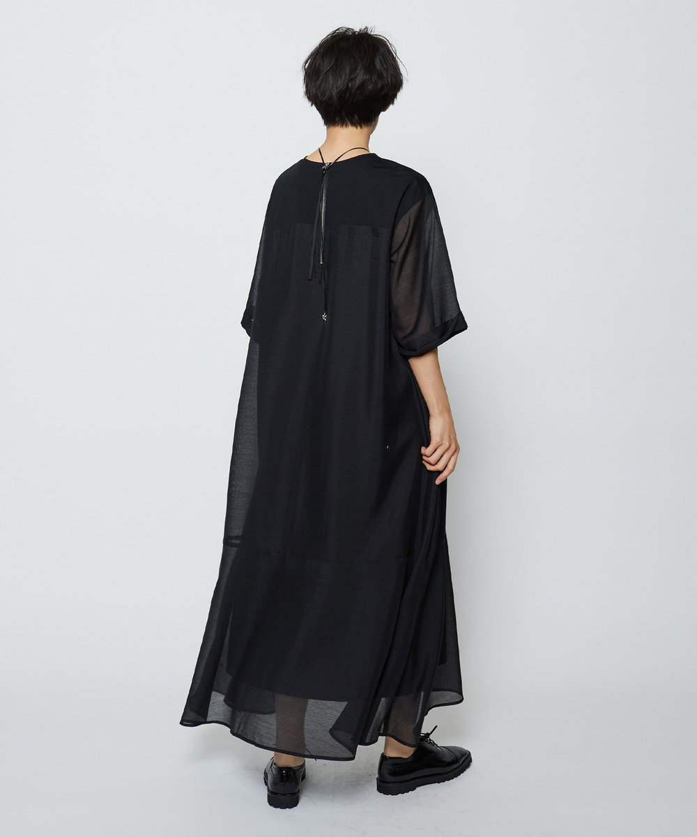 feerique シアーボイル×天竺ワンピース ブラック