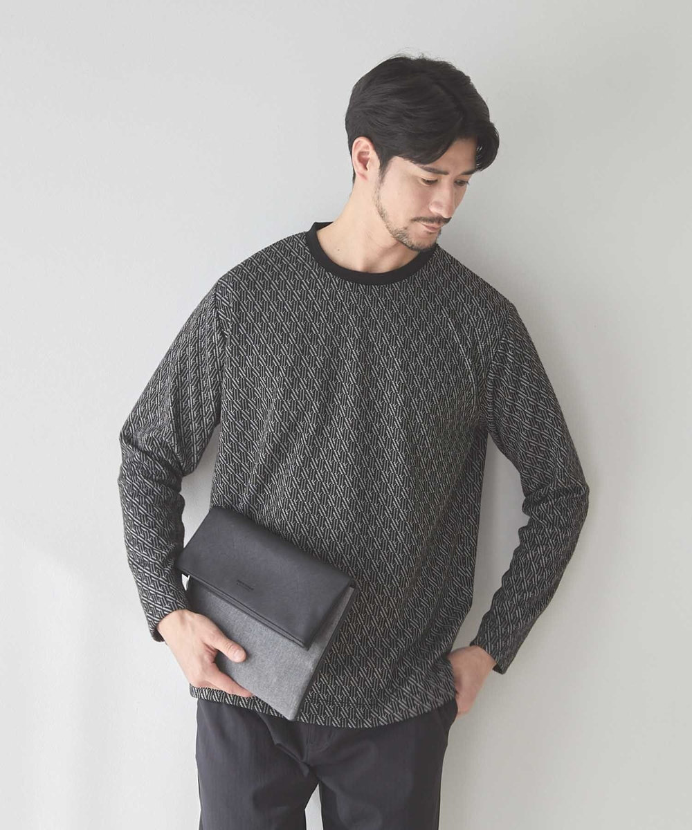 UNION STATION 2WAYシンセティックレザークラッチバッグ グレー系その他