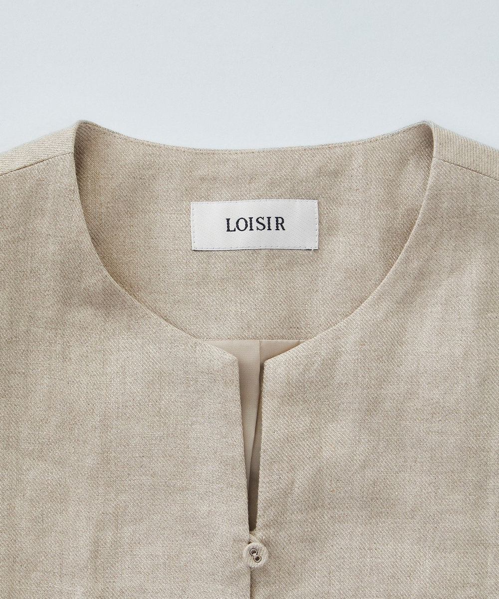 LOISIR リネンツイルベスト キナリ