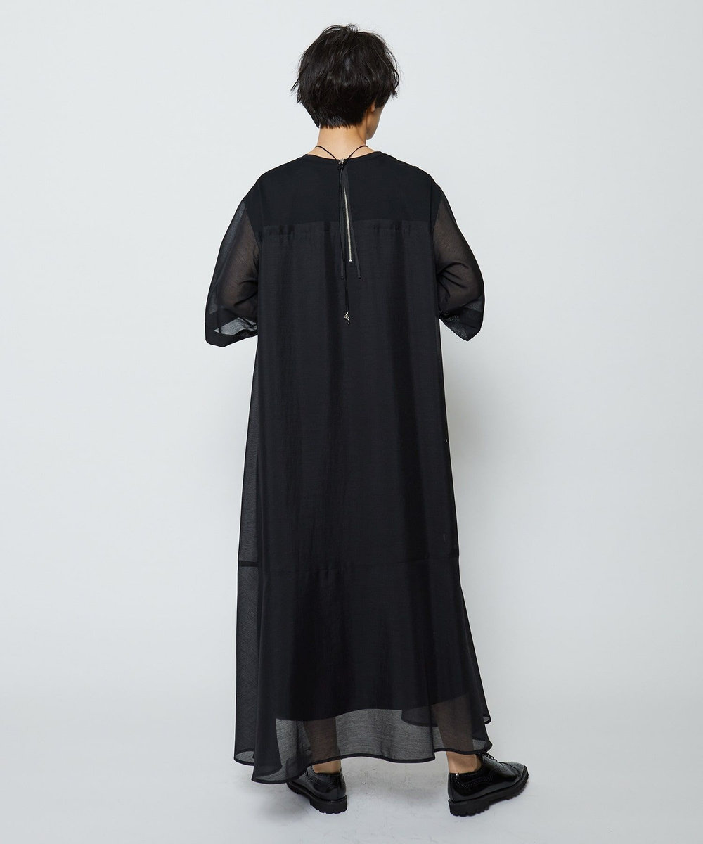 feerique シアーボイル×天竺ワンピース ブラック