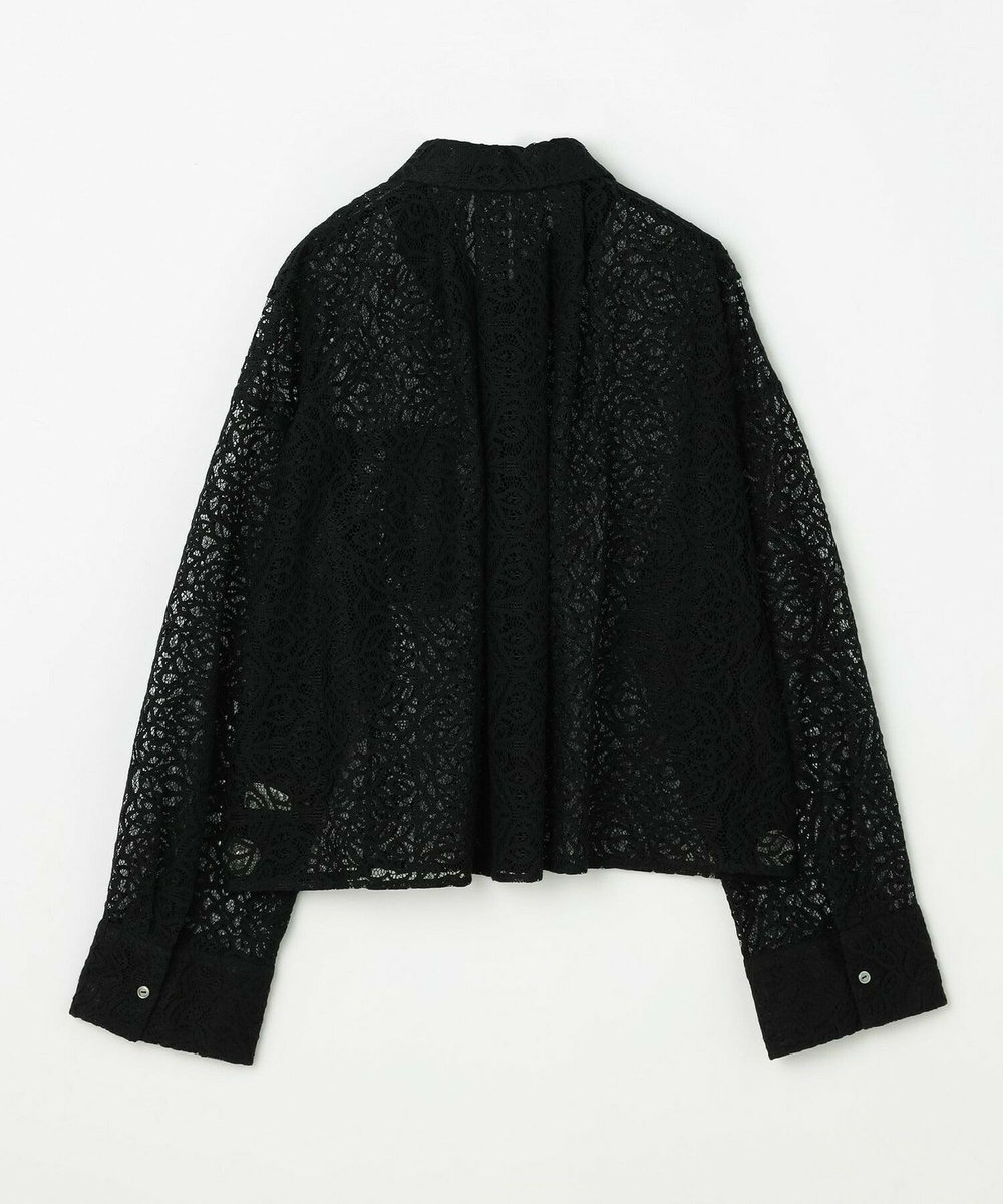 feerique feerique　ボタニカルレースシャツ ブラック