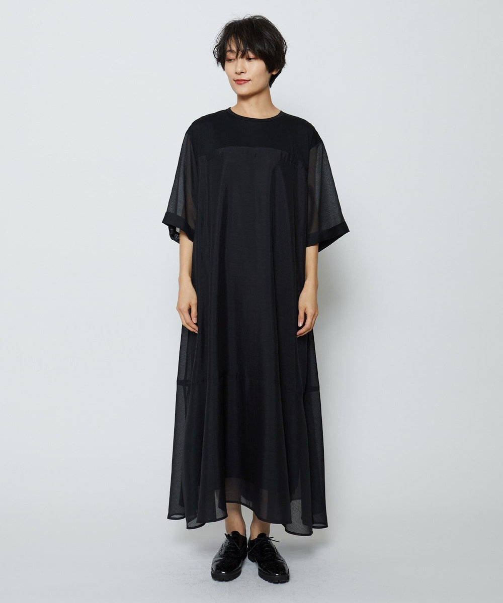 feerique シアーボイル×天竺ワンピース ブラック