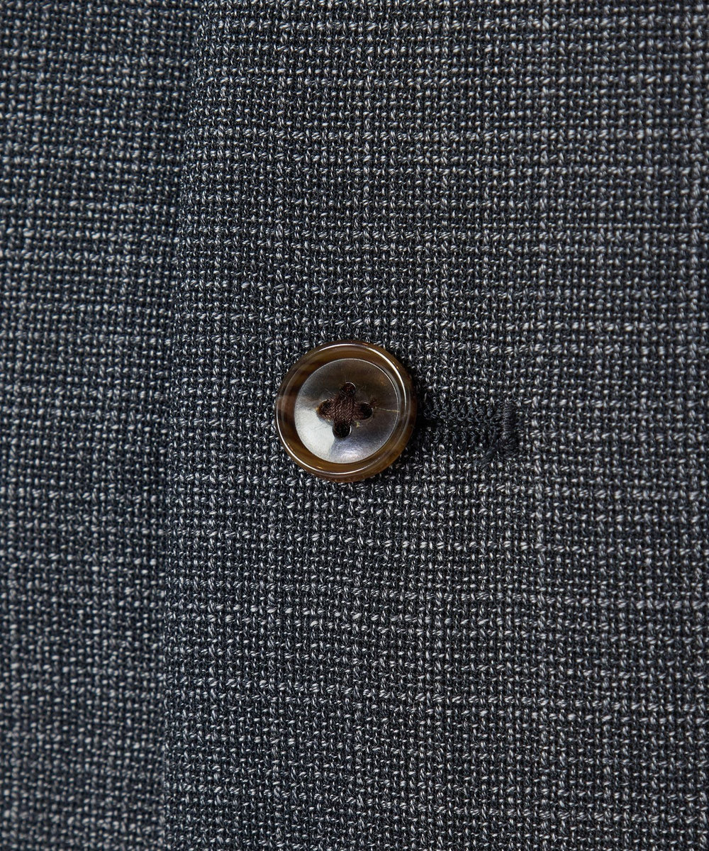 MEN'S BIGI ミックスヤーン/ポップサック リバーシブルベスト グレー