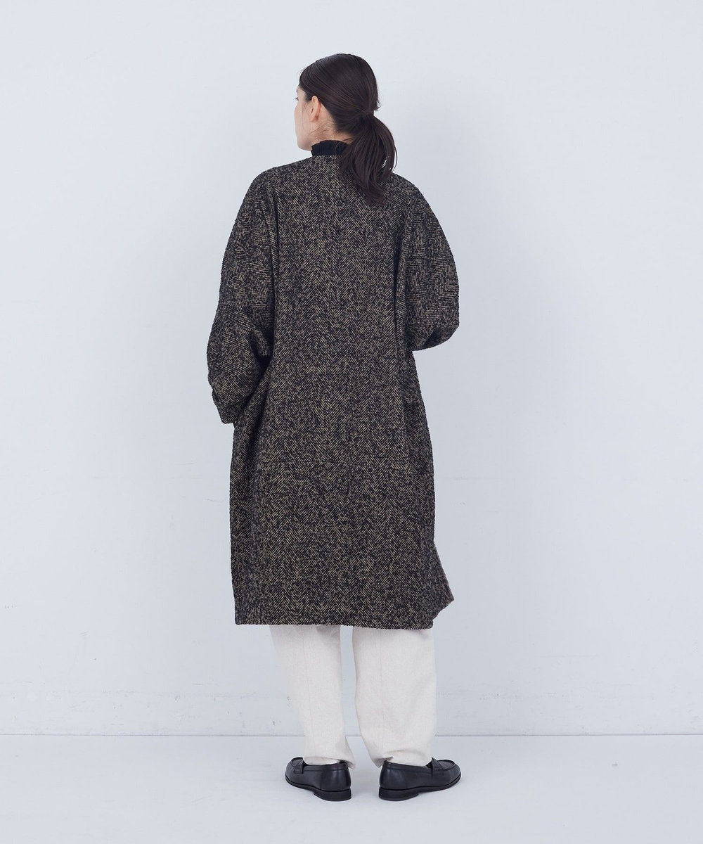 ADIEU TRISTESSE ノーカラーコート ブラック系その他