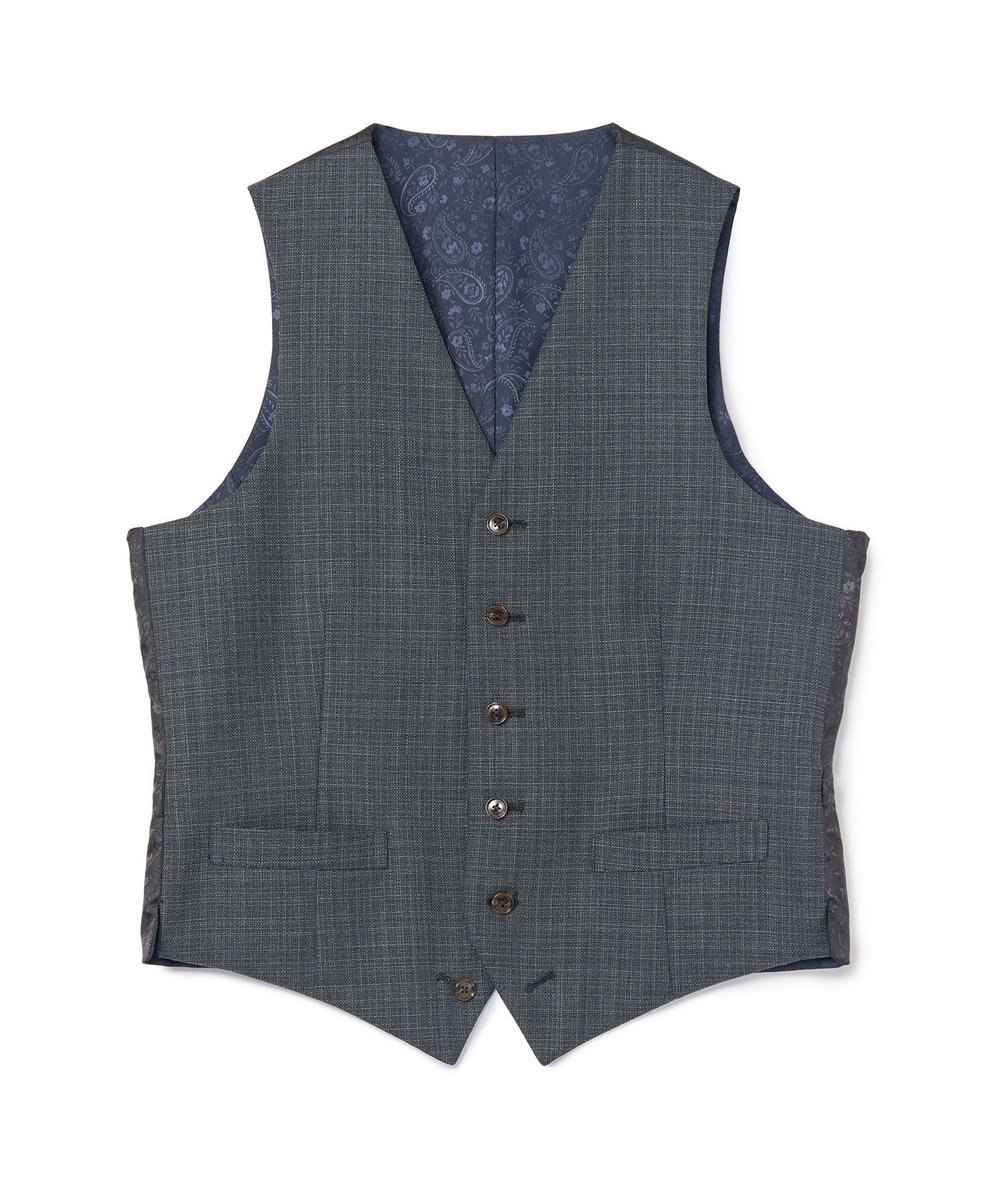 MEN'S BIGI ミックスヤーン/ポップサック リバーシブルベスト グレー
