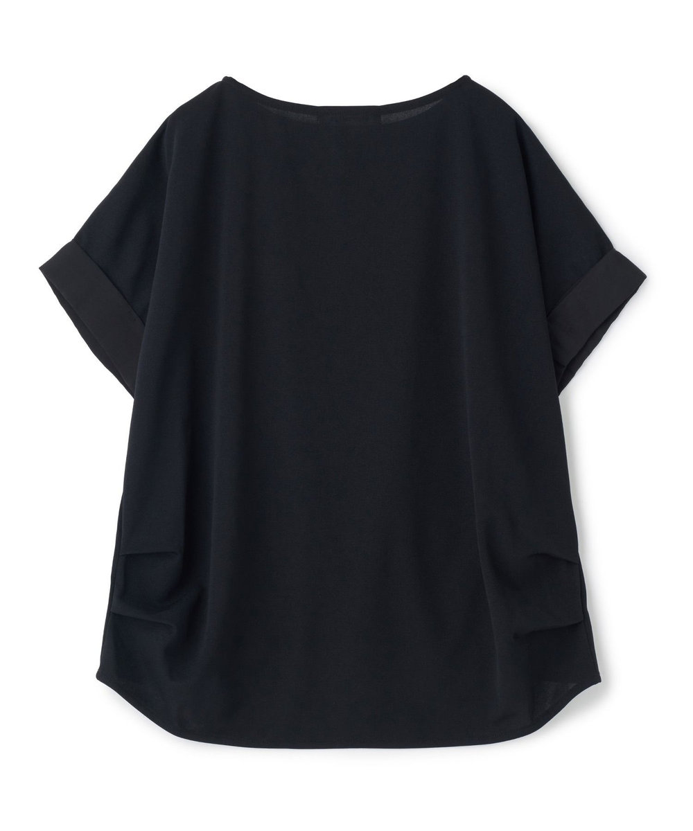 NOWADAYS ジョーゼットポンチTシャツ ブラック