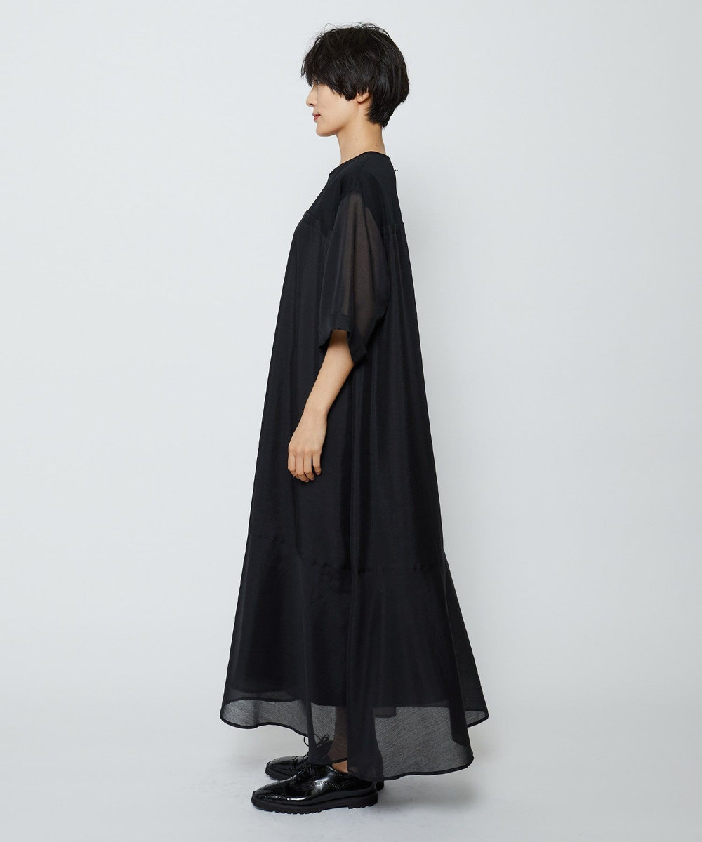 feerique シアーボイル×天竺ワンピース ブラック