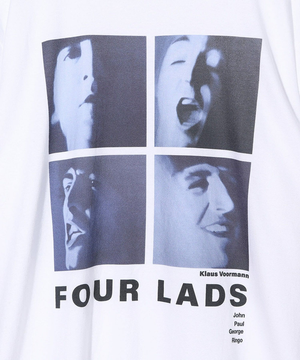 MEN'S BIGI 【THE CULTURE CODE x Klaus Voormann x MEN'S BIGI 】別注プリントT＜Four Lads＞ ホワイト