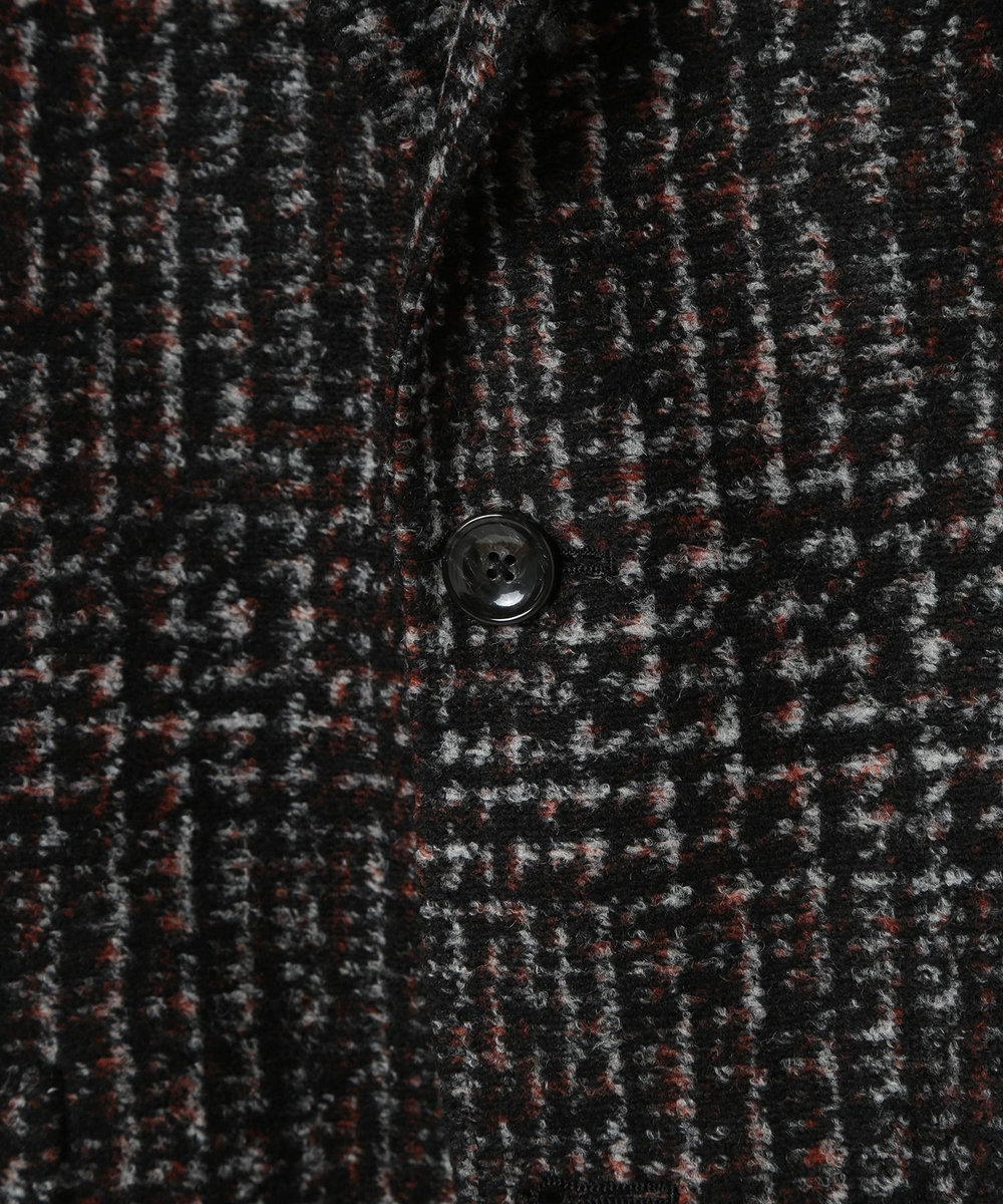 MEN'S BIGI 【RANIFICIO ROMA/ラニフィーチョローマ】ウールチェックジャージジャケット ブラック