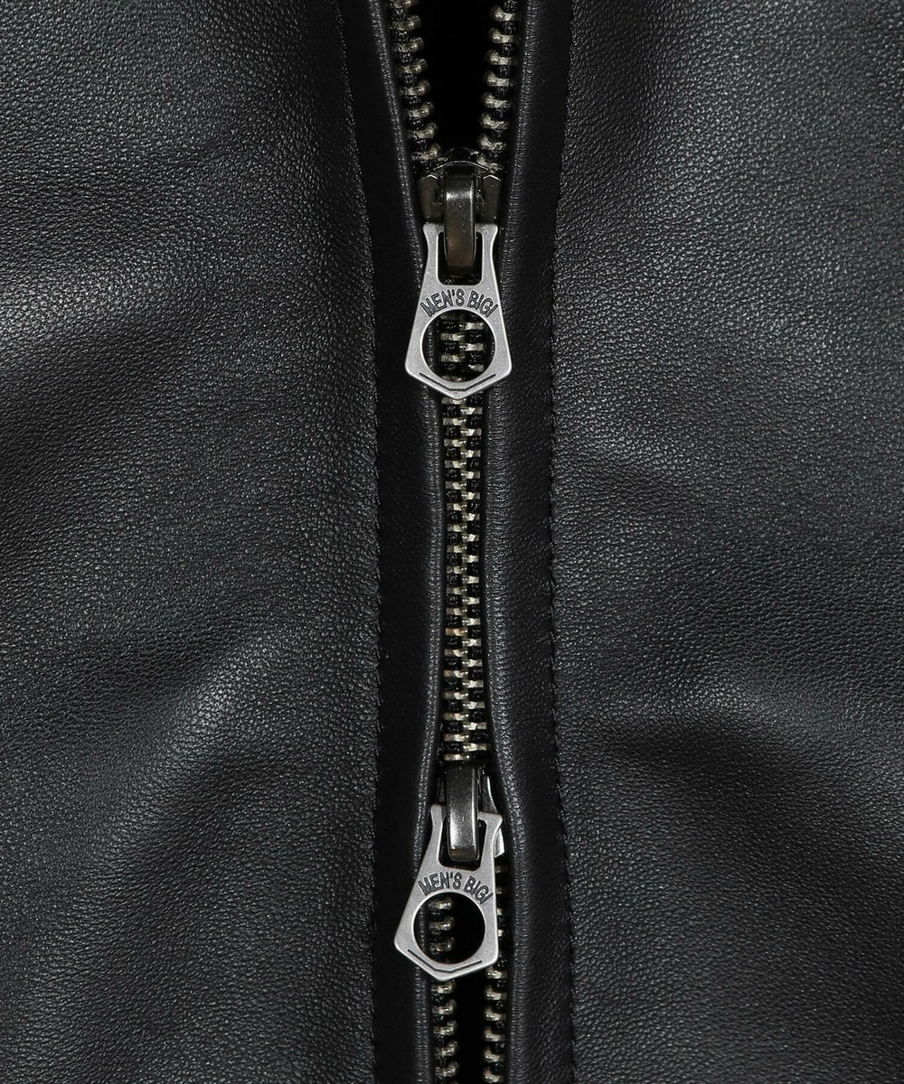 MEN'S BIGI クロームタンニングシープレザージャケット ブラック