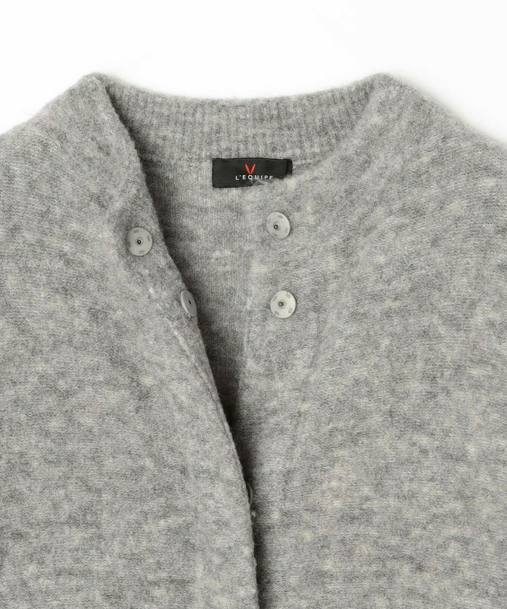 L'EQUIPE ウールブークレーニットコート グレー