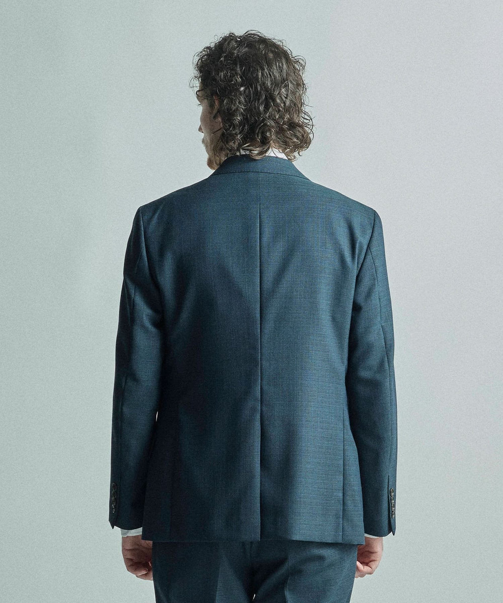 MEN'S BIGI ミックスヤーン/ホップサックテーラードジャケット グリーン