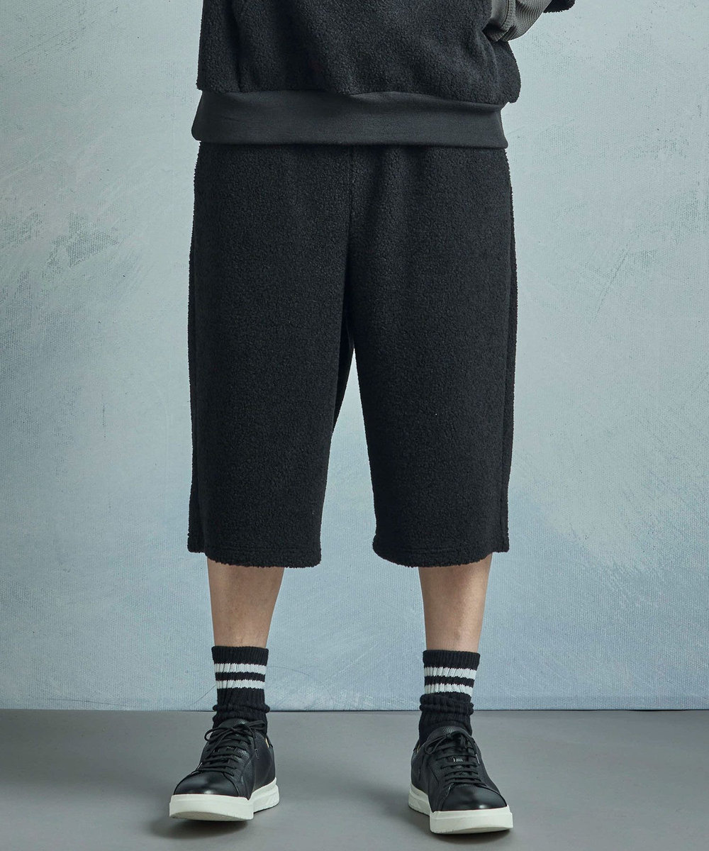 MEN'S BIGI 【50th Anniv . 菊池武夫】WOOL BOA SHORT PANTS ブラック