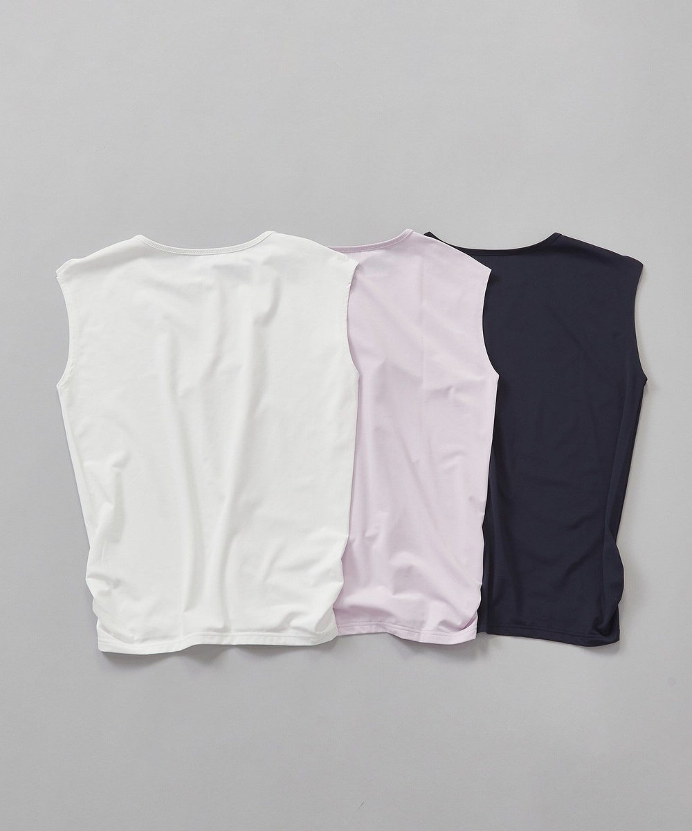 Julier 【定番】Ecocoベア天竺チュニック/エコ・UVカット・吸汗速乾・ハイストレッチ・ホットヨガ対応・ラッシュガード ホワイト