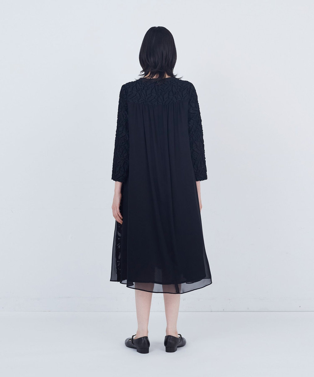 ADIEU TRISTESSE カットジャカードワンピース ブラック