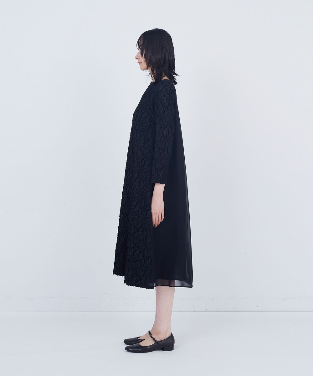 ADIEU TRISTESSE カットジャカードワンピース ブラック