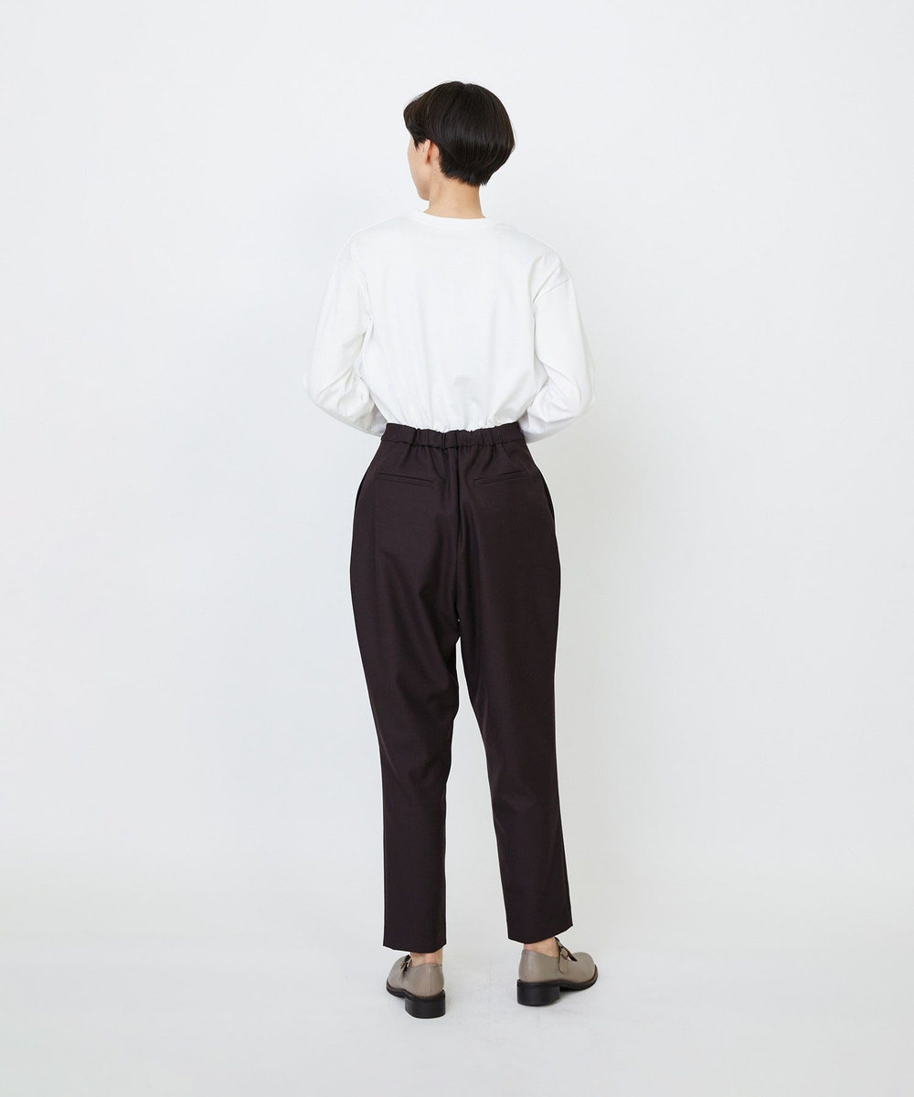 LOISIR ウール混ツイルストレッチジョッパーズパンツ ブラウン