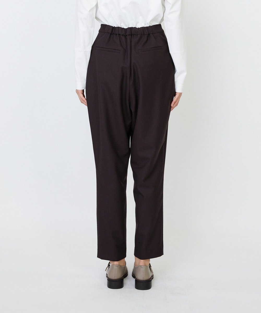 LOISIR ウール混ツイルストレッチジョッパーズパンツ ブラウン