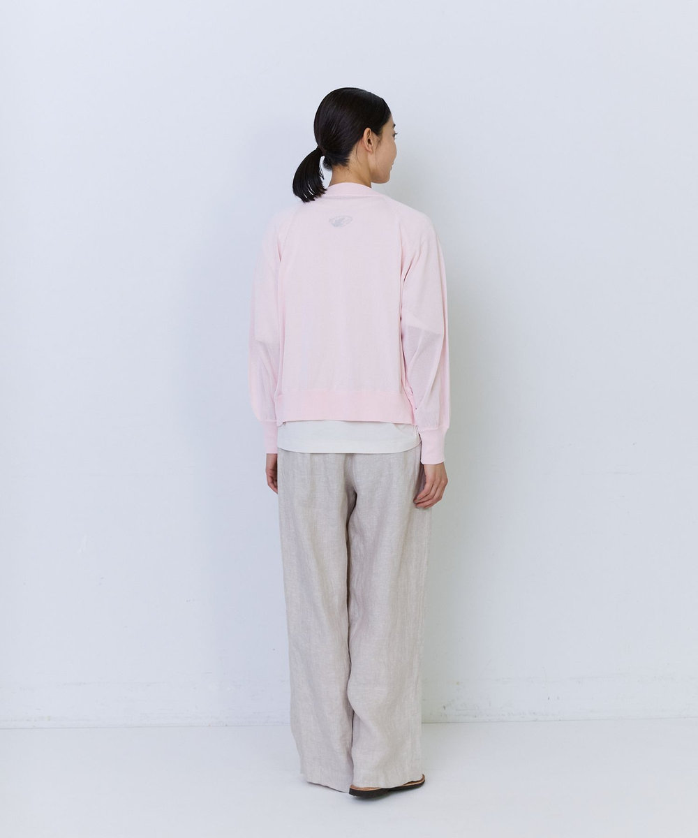 ADIEU TRISTESSE ペーパーポリエステルニットブルゾン ピンク