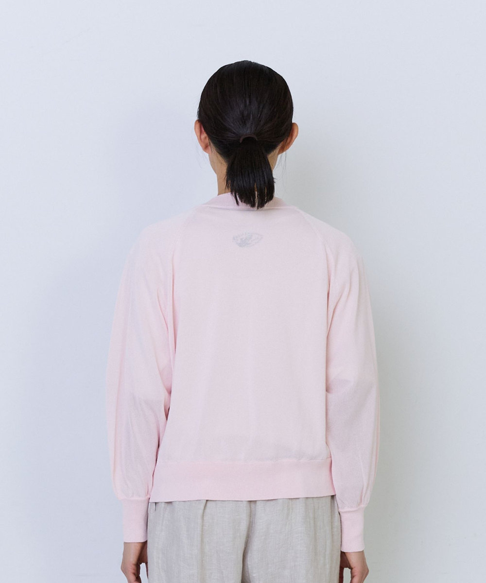 ADIEU TRISTESSE ペーパーポリエステルニットブルゾン ピンク