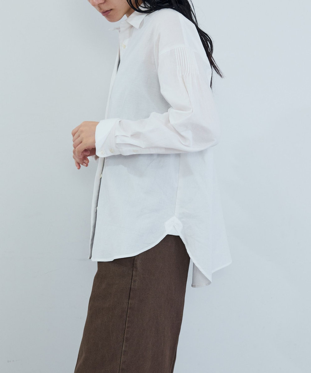 ADIEU TRISTESSE 刺繍入りシャツ ホワイト