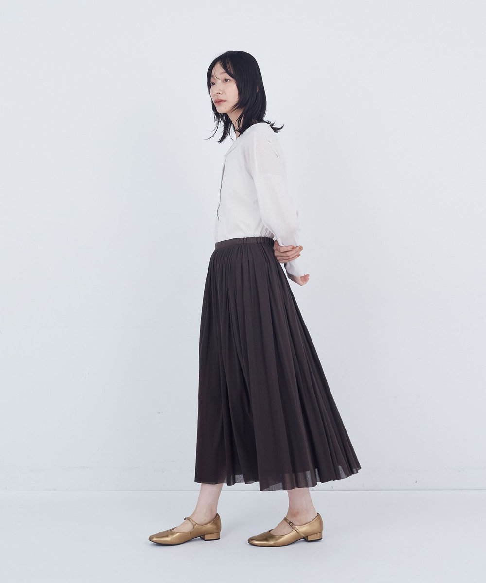 ADIEU TRISTESSE コットンチュールスカート ブラウン