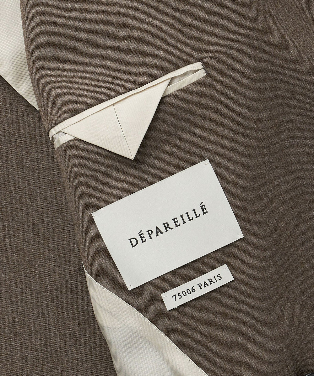 DÉPAREILLÉ WOOL GABARDINE DOUBLE JACKET / ウールギャバジンダブルジャケット ブラウン
