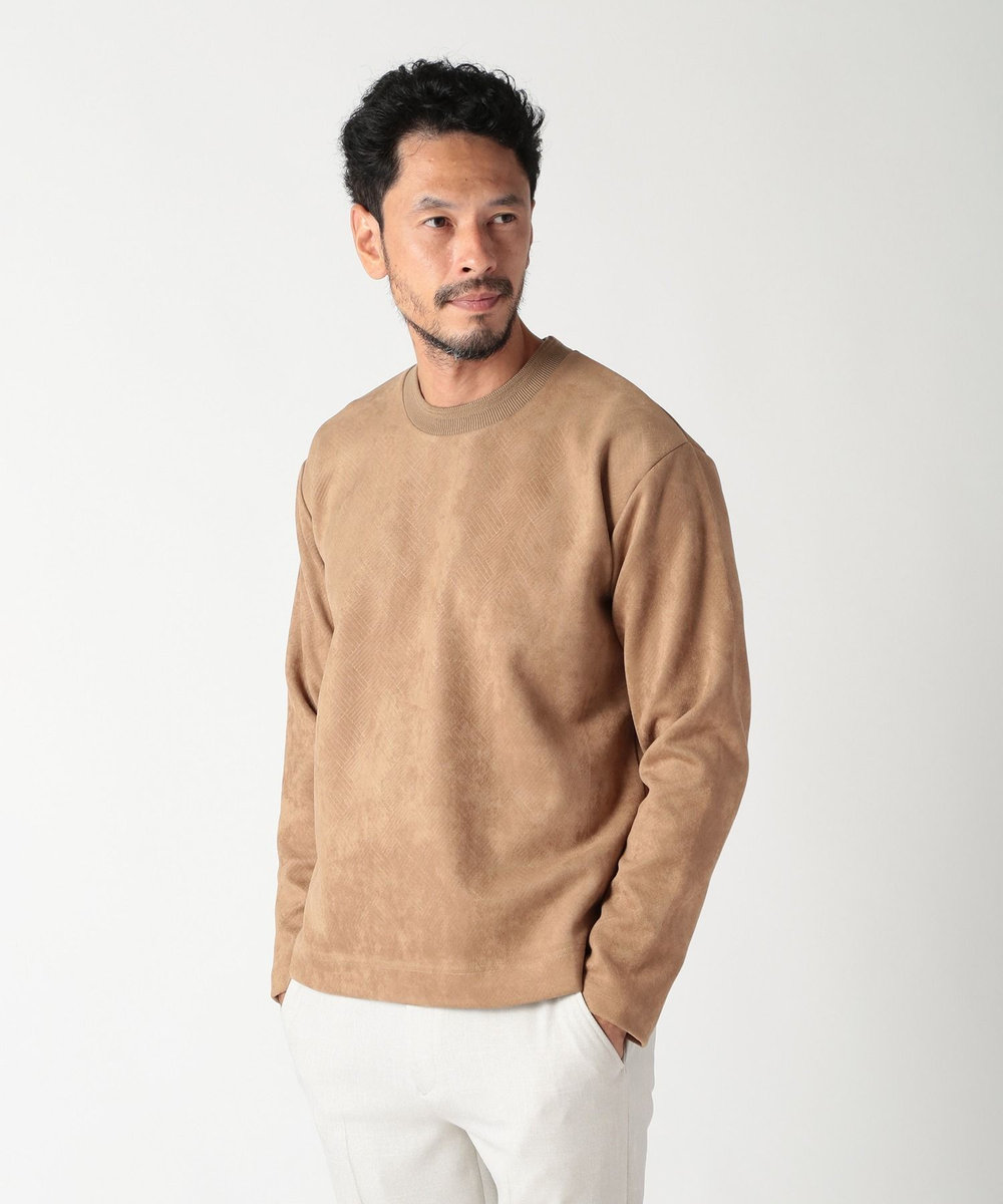 MEN'S BIGI テックスエードロングスリーブカットソー ベージュ