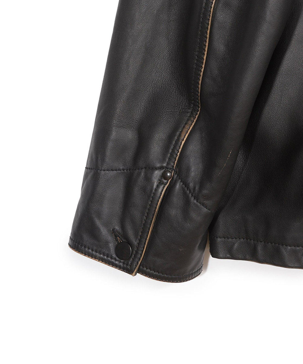 MEN'S BIGI 【JAGROSE/ジャグロース】別注ラムレザーカバーオール ブラック
