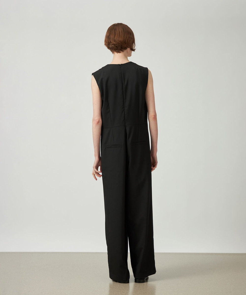 DÉPAREILLÉ VISCORSE WOOL LACE COMBINAISON / ヴィスコースウールレースコンビネゾン ブラック