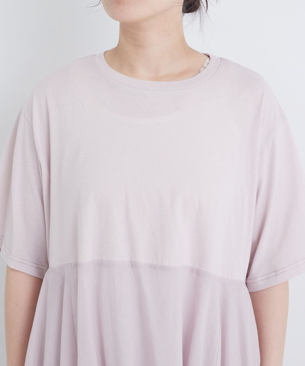 congés payés ADIEU TRISTESSE 【FAVE】インドコットン×カットソーTシャツ ピンク