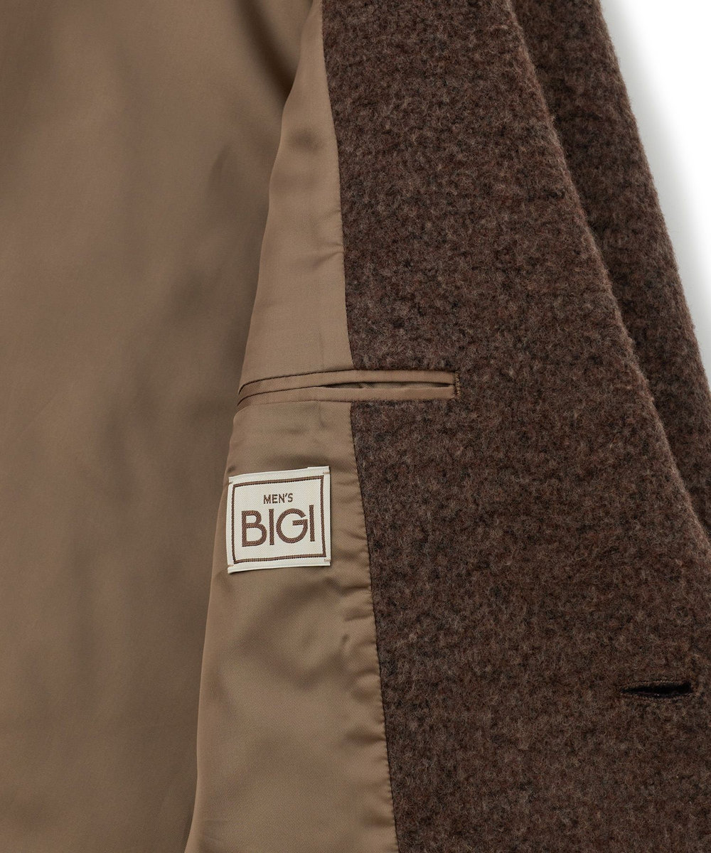 MEN'S BIGI 【BASED ON MEN'S BIGI HERITAGE】シングルチェスターコート ブラウン