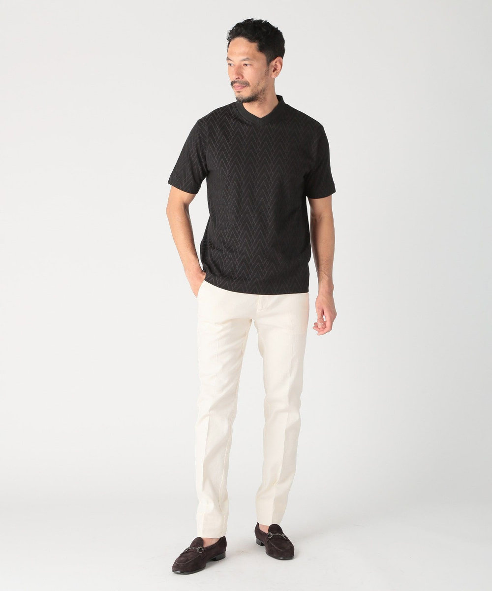 MEN'S BIGI リンクスジャガードVネックTEE ブラック
