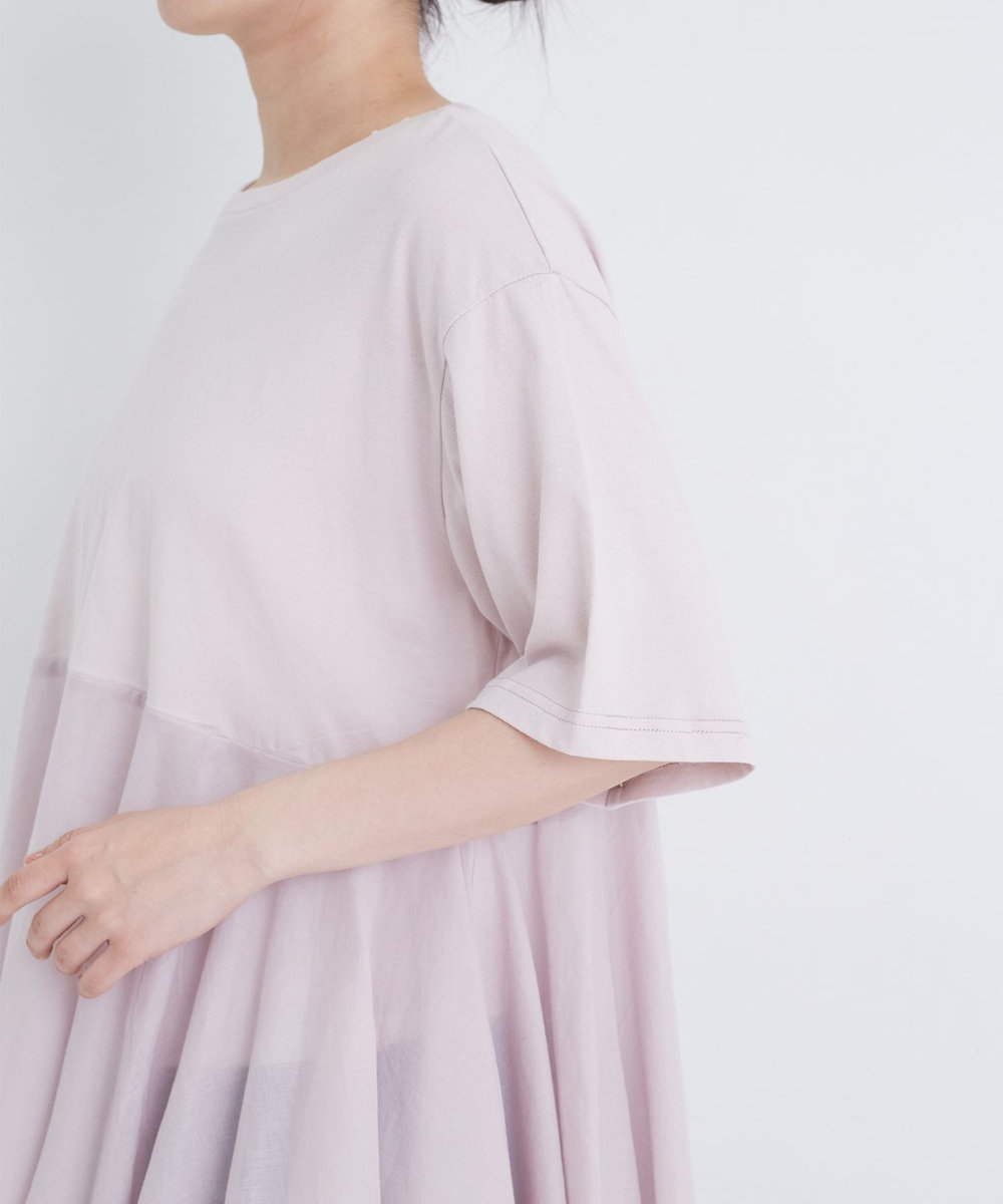 congés payés ADIEU TRISTESSE 【FAVE】インドコットン×カットソーTシャツ ピンク