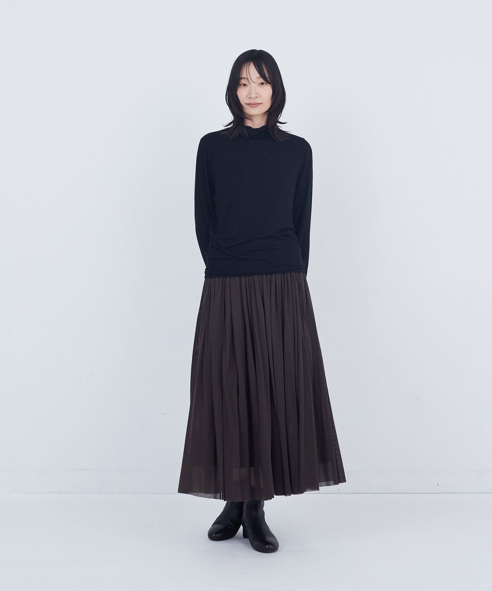 ADIEU TRISTESSE コットンチュールスカート ブラウン