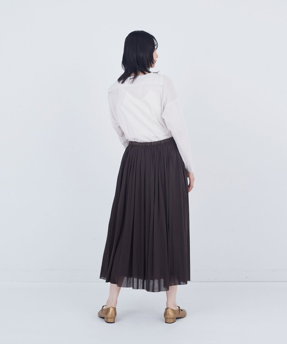 ADIEU TRISTESSE コットンチュールスカート ブラウン
