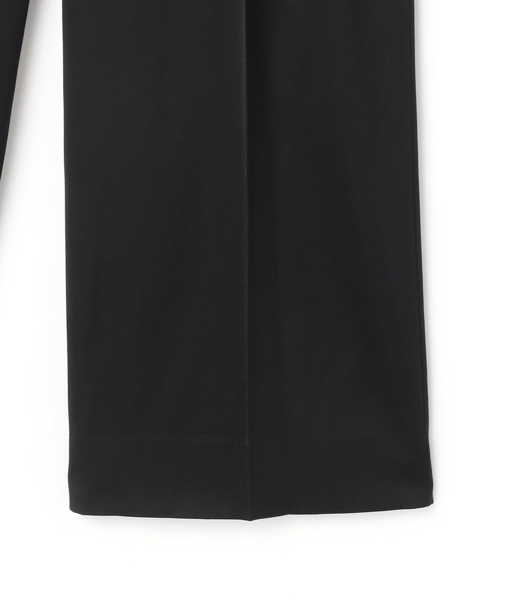 DÉPAREILLÉ WOOL SATIN TUCK PANTS / ウールサテンタックパンツ ブラック