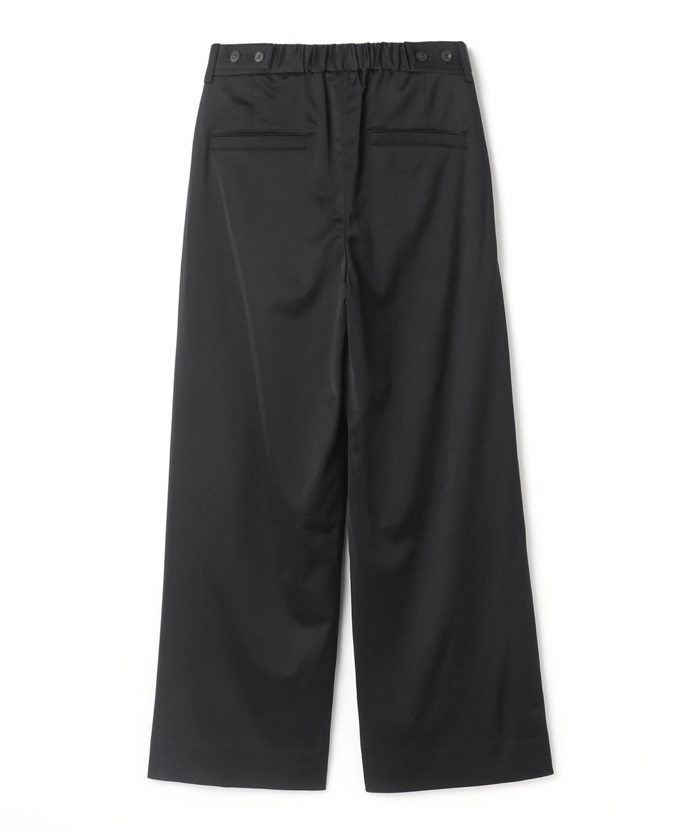 DÉPAREILLÉ WOOL SATIN TUCK PANTS / ウールサテンタックパンツ ブラック