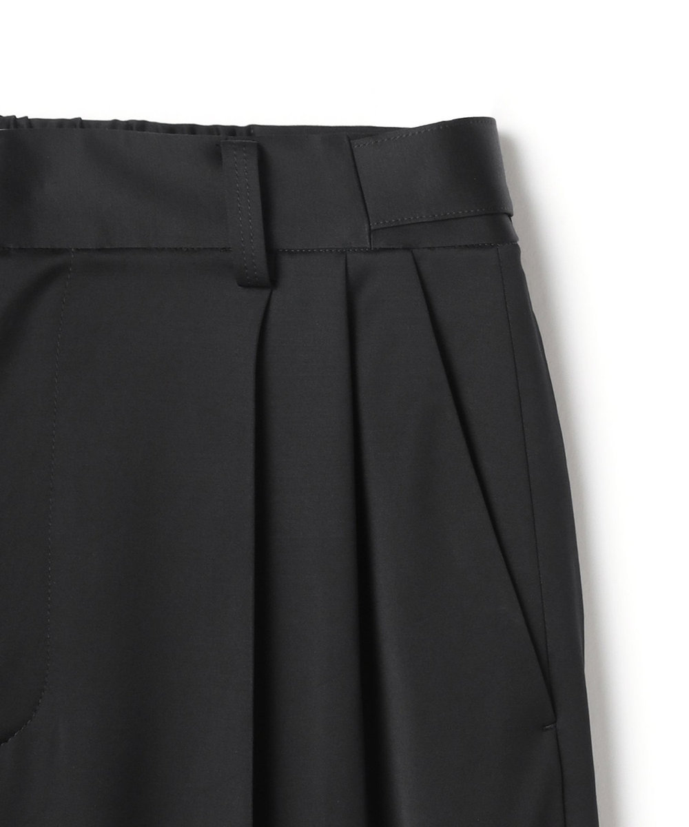 DÉPAREILLÉ WOOL SATIN TUCK PANTS / ウールサテンタックパンツ ブラック