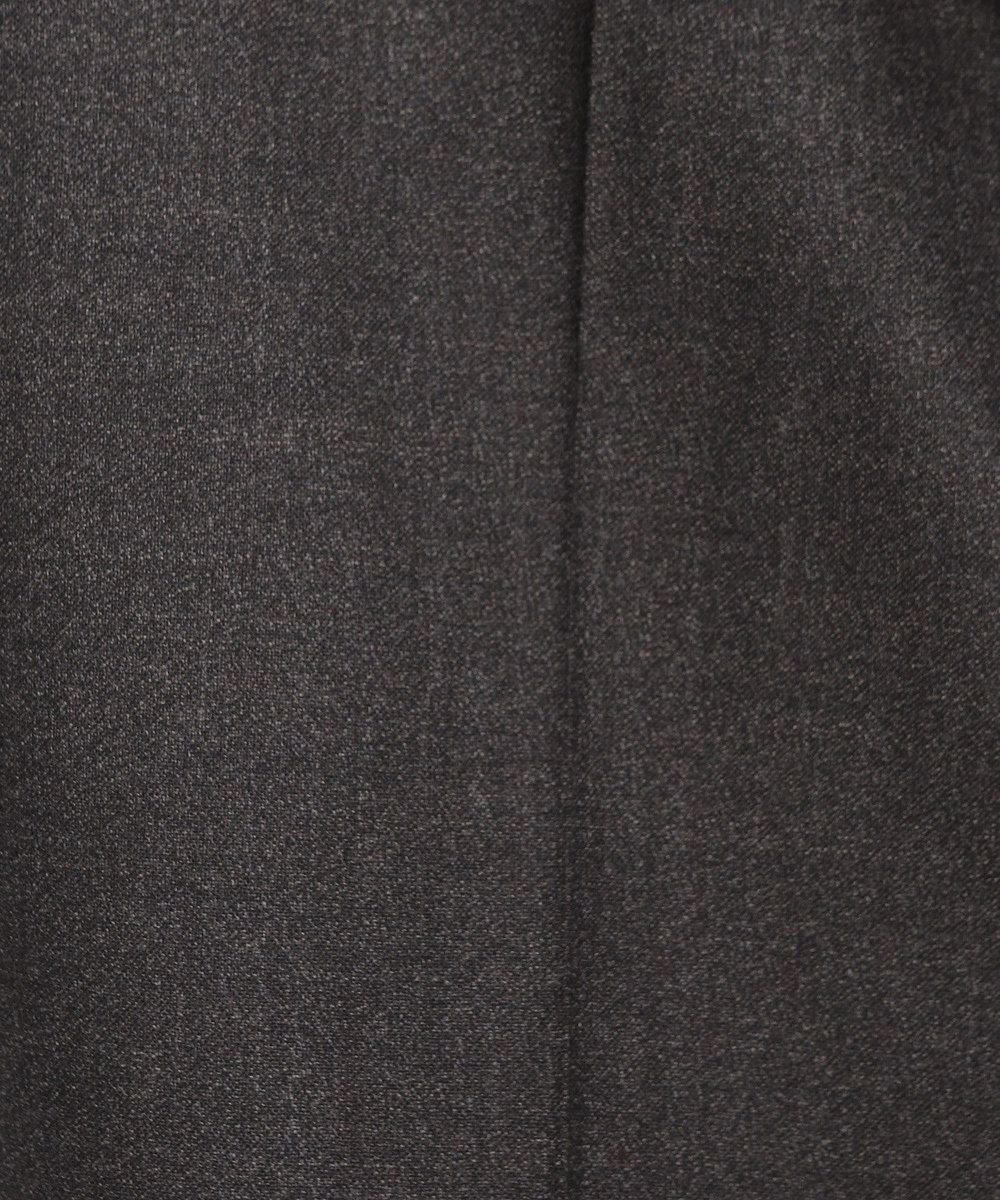 MEN'S BIGI メランジウール 2タックテーパードワイドパンツ ブラウン
